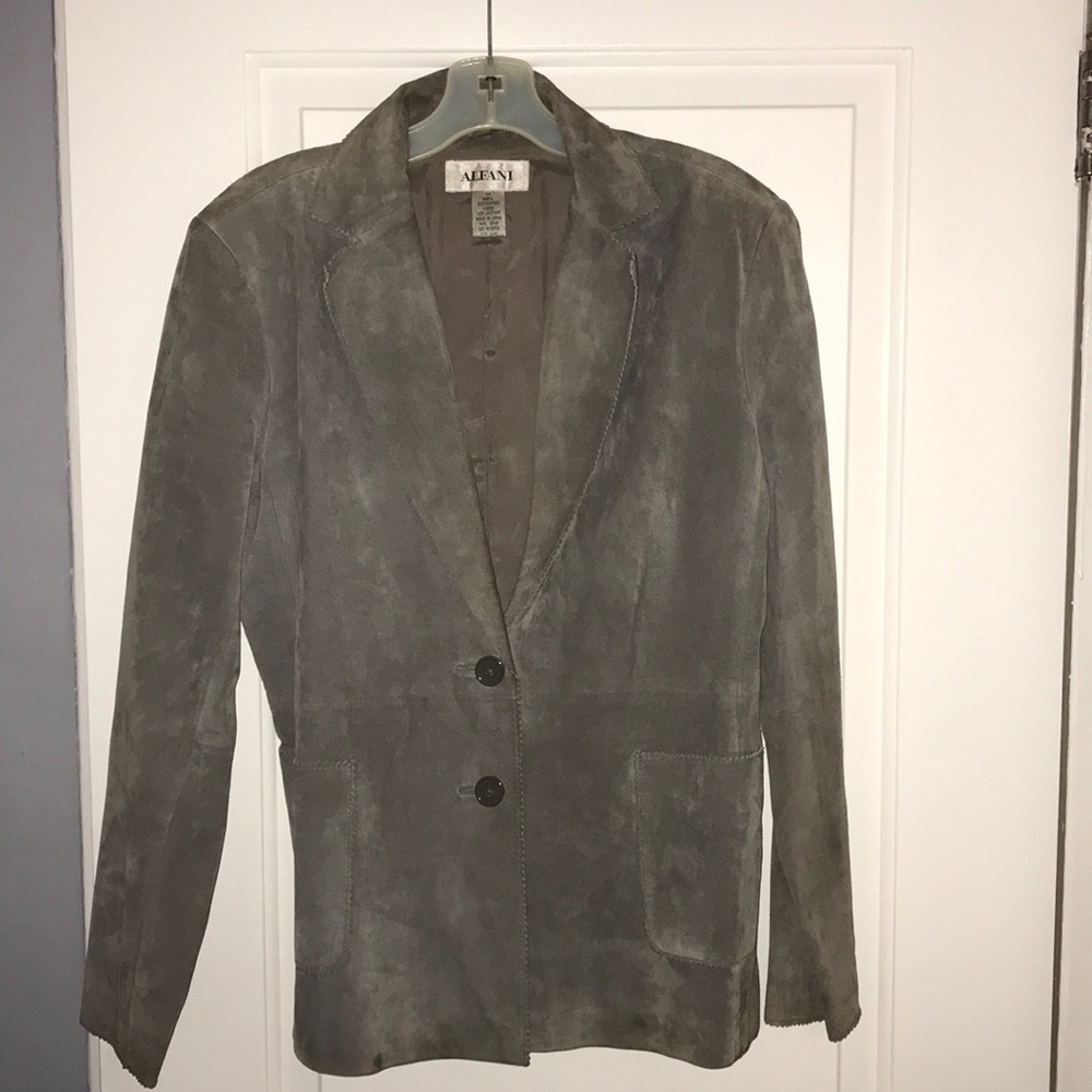 Grey suede blazer